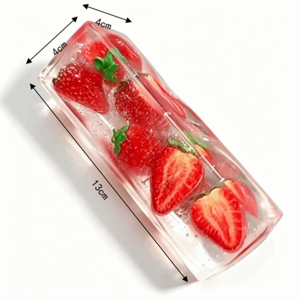 Transparent Fruit Squishy Toy Slow Rebound Fruit Jelly Stick Fruit Ice Cube Squishy Toy Party
