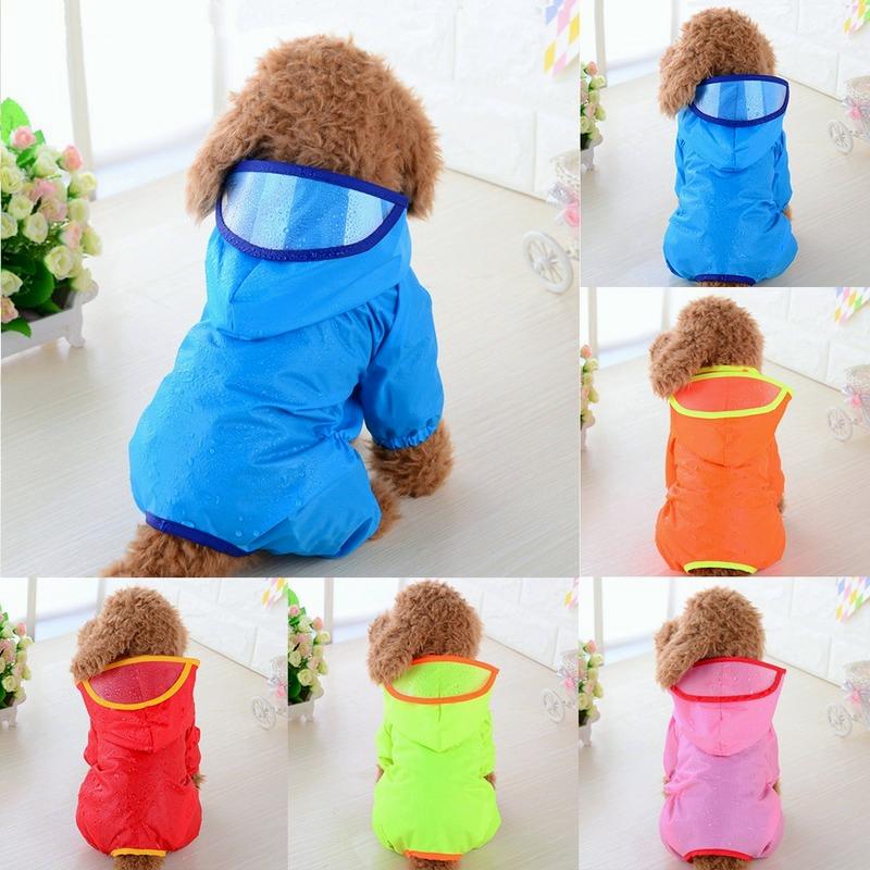 Pet Raincoat Dog Raincoat Puppy Hooded Waterproof Clothes
