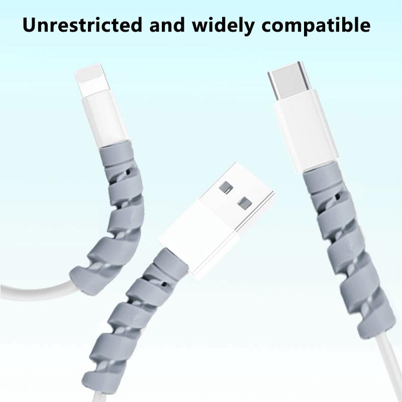 6 ks Chránič kabelu Silikonový Vinutí kabelu pro nabíjení Ochrana konců kabelů Kryt pro příslušenství k nabíjecímu kabelu USB pro iPhone