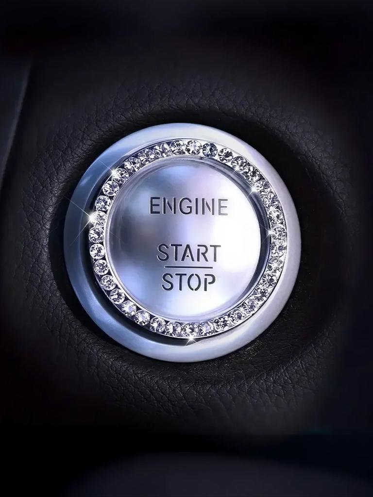 The car push-start button crystal decoration is an interior accessory designed to enhance the sophistication of the car interior