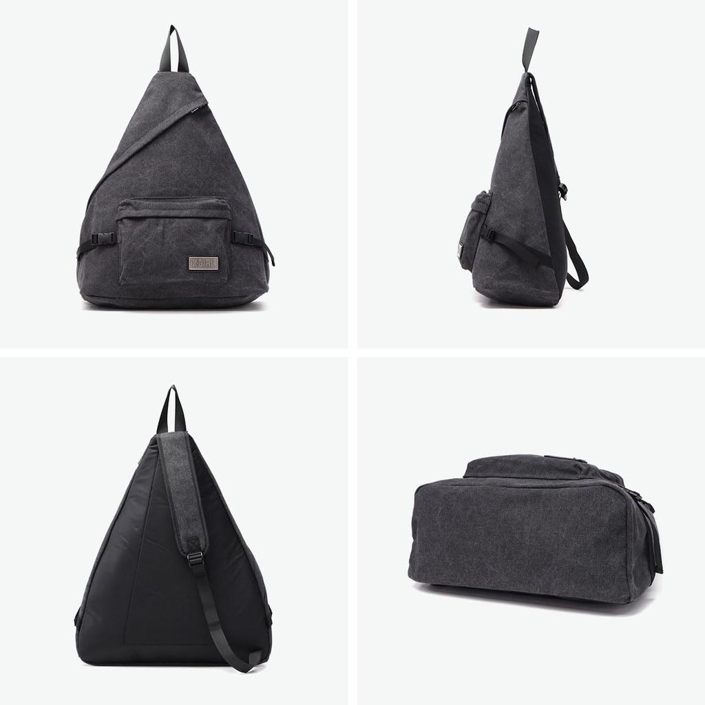 X-girl Hooded Sling Bag, Faded Sling Bag, 105251053010, Black, One Size