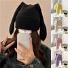 Winter Warm Earflap Hat Long Ears Rabbit Pullover Hat Cute Beanies Caps  Women