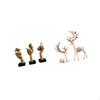 Resin Thinker And European Reindeer Statues Abstract Art Sculptures Tabletop Decorations for Office