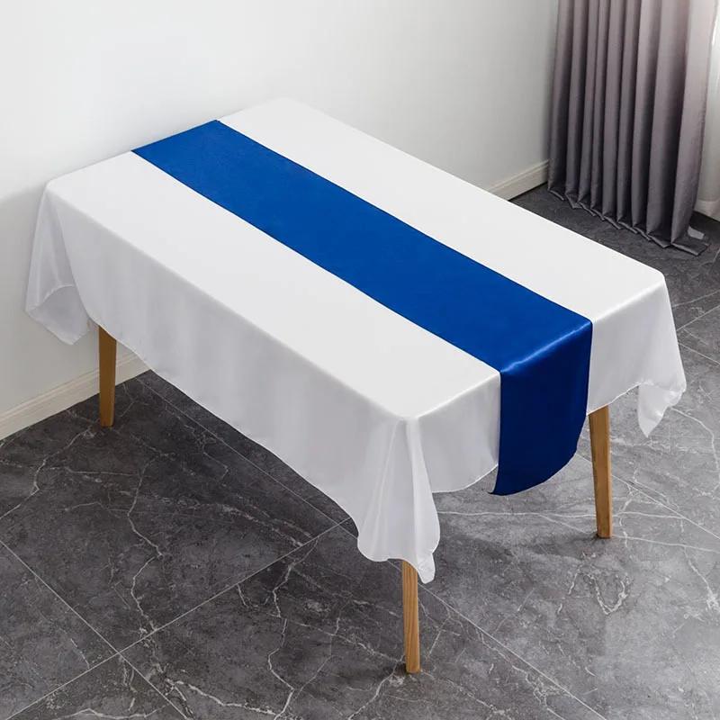 10Pcs Satin Table Runner 30cm X 275cm Wedding Party Supply Christmas Home Modern Coffee Dining Luxury Table Decoration
