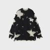 Unisex Hip-Hop Raw Edge Splicing Sweater - Autumn Casual High Street Style