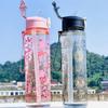 750ML Cherry Blossom Large Capacity Water Bottle - Cute, Portable & Seal-Proof for Outdoor Activities, PVC-Free PC Material