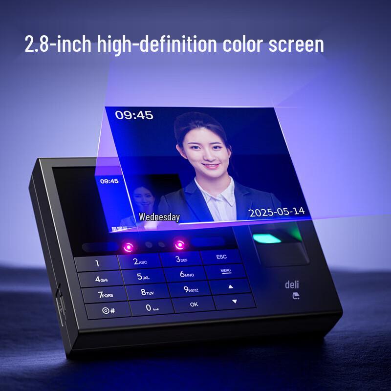 

Deli Smart Cloud Face & Fingerprint Time Clock CN plug (adapter included)