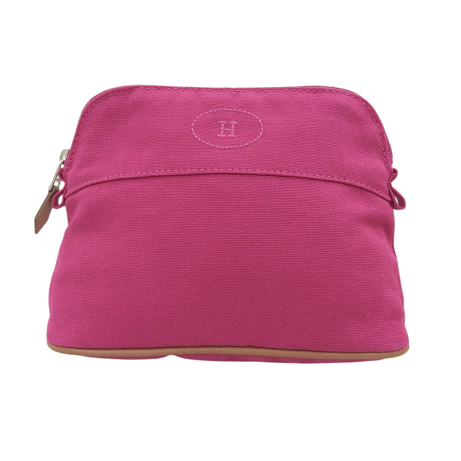 Pristine HERMES Pouch Bored Pouch PM pink cotton Women Used