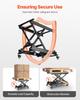 71 Cm Electric Lift Table Single Scissor Lifting Platform 150 Kg 4 Wheels