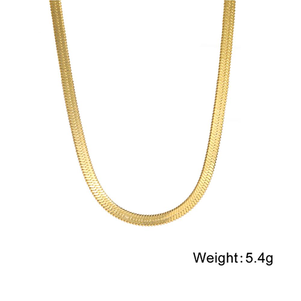 Snake Chain Necklace Men Women Stainless Steel 2/3/4/5mm Wide Flat Herringbone Neck Chains Trend Hip Hop Jewelry Gift