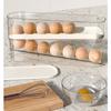 Auto Rolling Fridge Egg Container Space Saving Eggs Dispenser for Refrigerator Storager Automatic Scrolling Egg Rack Holder for Kitchen