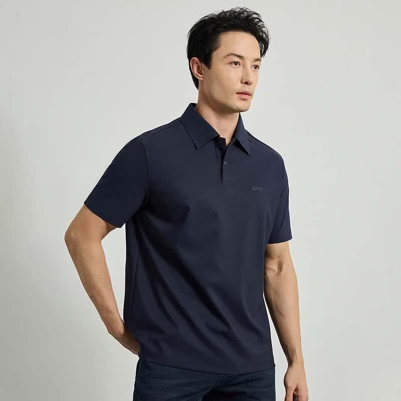 EMZ Men s Cooling Stretch Short Sleeve Polo Shirt XL темно-синий