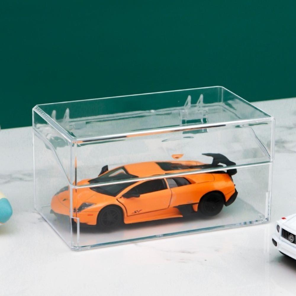 1/4pcs 8 Grid Car Display Box Stackable Transparent Car Storage Box Acrylic Cabinet Rack Kids