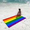 Art Flag of Gay Rainbow Pride Towel Soft Lightweight Anti-Sand Large Beach Towel Quick-Drying Bath Sports Family