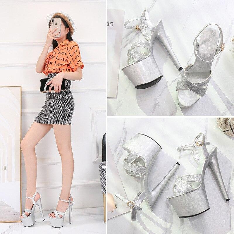 Women's Wedding Stiletto Sandals  Summer Super Heels Stiletto Waterproof Sandals 181 Series 16.5cm Heel 6.5cm Platform LFD
