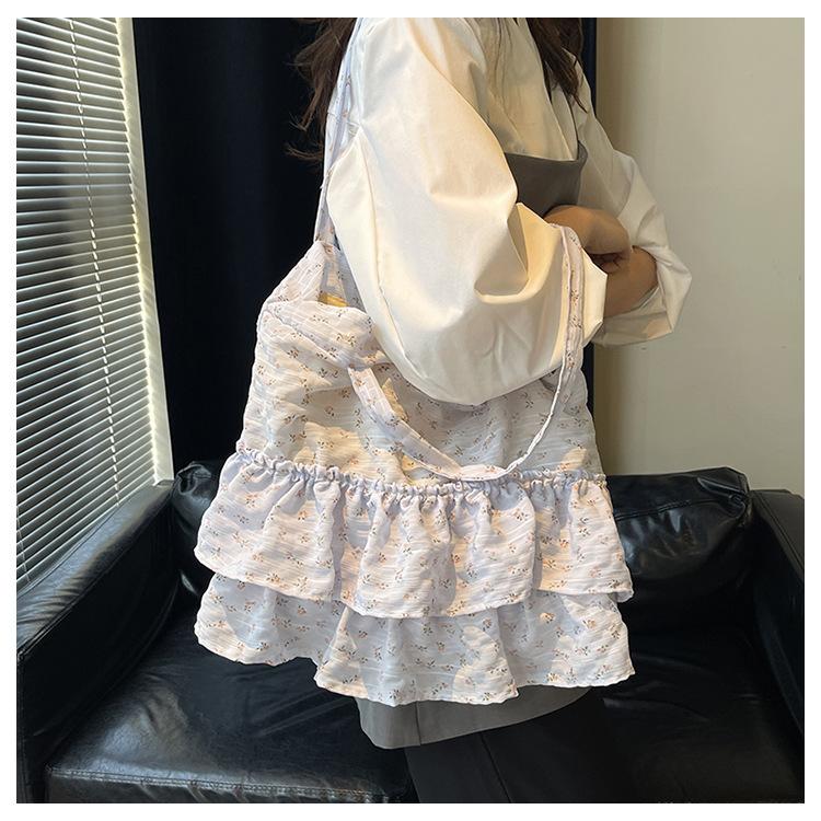 Bag Women's Small Floral Seaside Portable Bucket Bag New Fashionable Girl Vegetable Basket Handbag