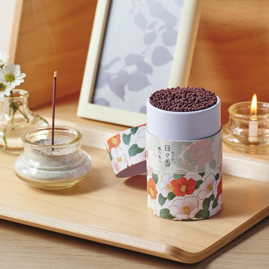 Cylindrical Incense Sticks, Hibika, Camellia Scent