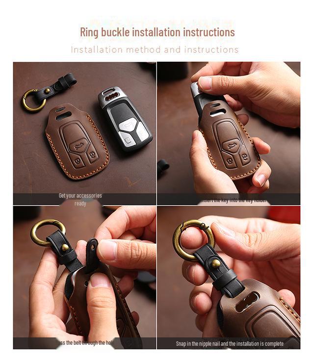 Genuine Leather Key Cover for 2024 Honda Odyssey & Elysion Hybrid