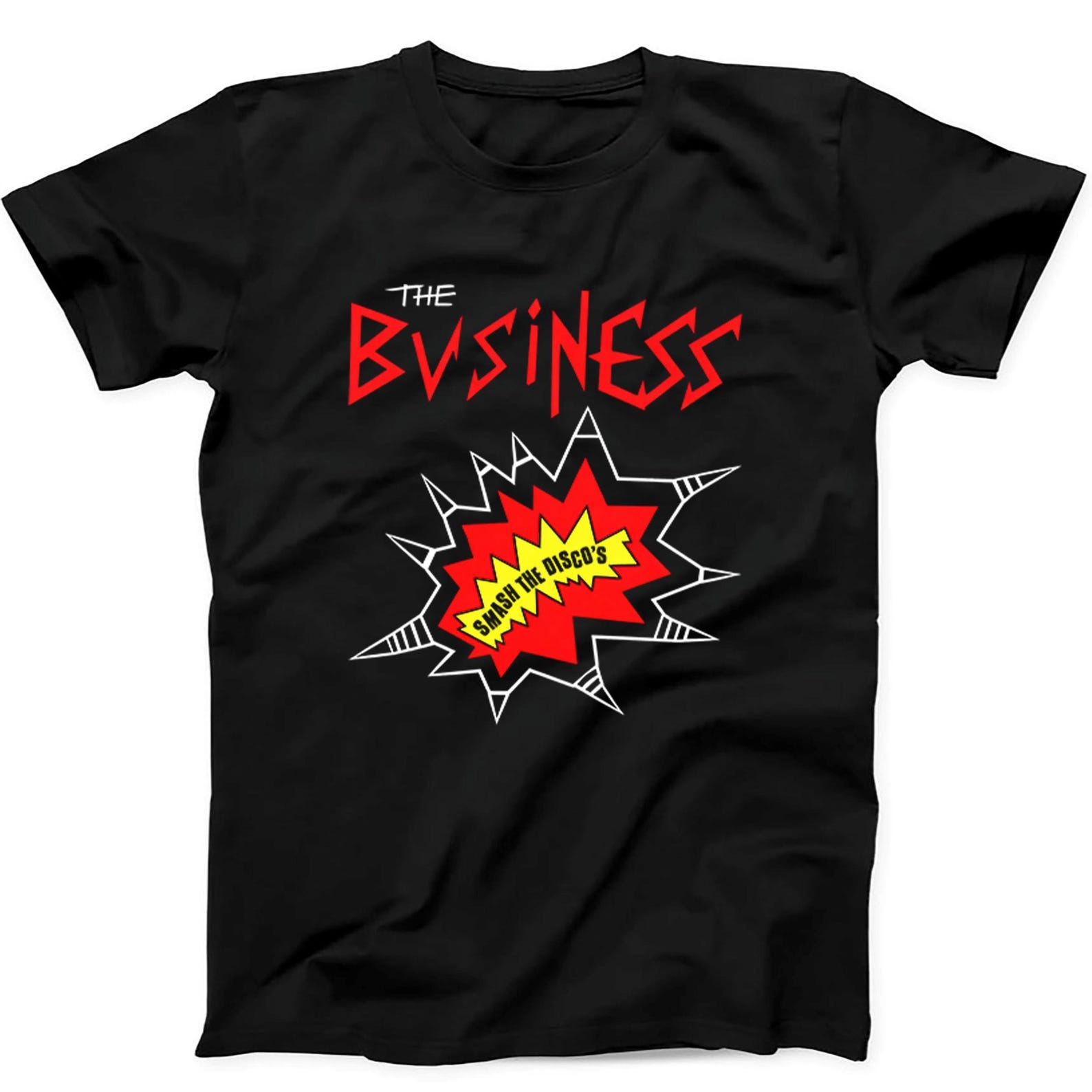 The Business Smash The Discos Punk Rock Music Tee Black T Shirt B611 2XL