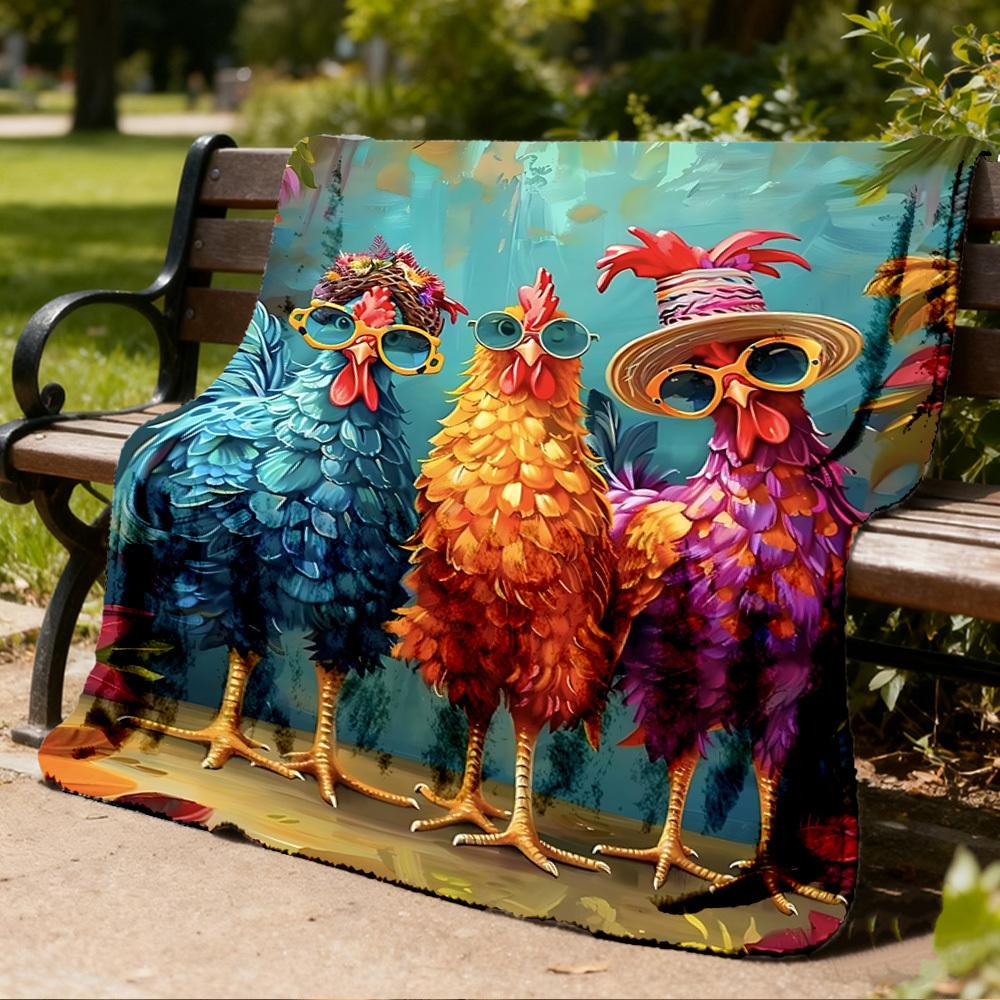 

1pc Bat Heart Roses Outdoor Blanket, Soft And Comfortable Blanket, Casual Warm Outdoor Blanket 80x120cm