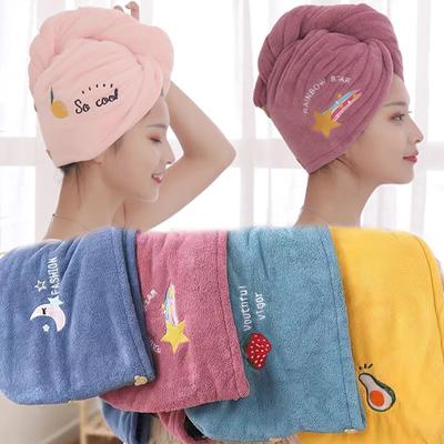 Kadın Yumuşak Mikrofiber Havlu Duş Başlığı Havlu Banyo Şapkaları Kadınlar için Kuru Saç Bonesi Hızlı Kuruyan Yumuşak Bayan Türban Kafa Kız Havlusu