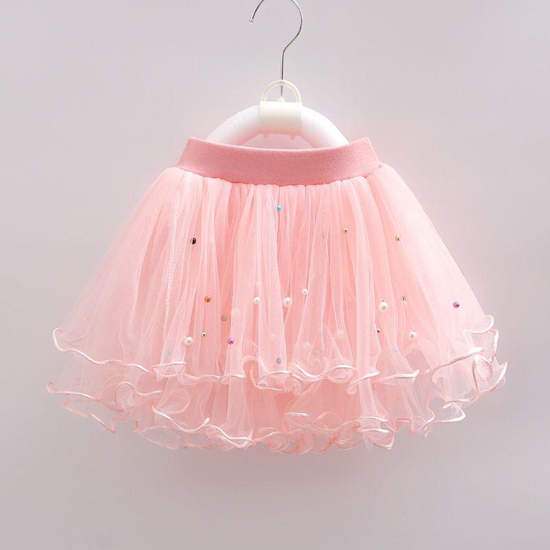 Girls' Half Skirt Versatile Baby Children's Fluffy Gauze Skirt Princess Dance Short Skirt Summer