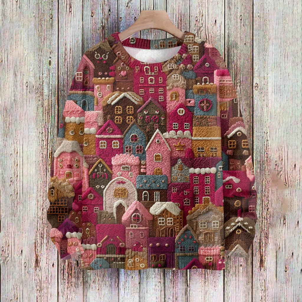 Christmas Sweatshirts For Women Knit Sweater Cute Shirt Fall Crewneck Pullover Tops