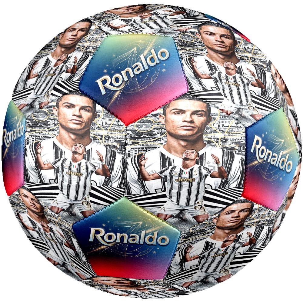 Ronaldo's Juventus Journey Size 5 Soccer Ball Machine-Stitched Indoor/Outdoor Training and Matches Ideal for Soccer Enthusiasts