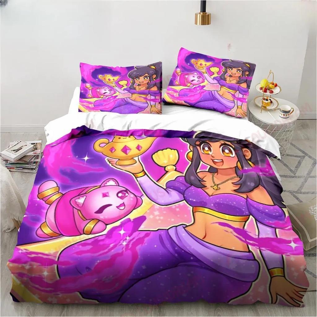 New Cartoon Game Cute Aphmau with Wings Bedding Set Sheet King Twin Double Child Bedding Set Mircofiber or Polyester Duvet Cover