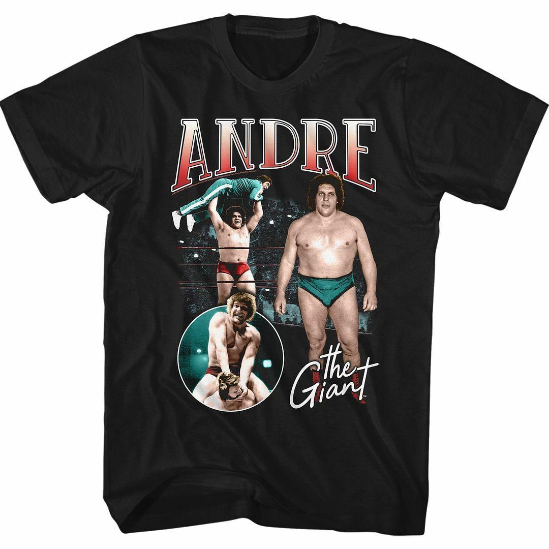 Andre The Giant Multi Scene Black T-Shirt Mens Womens Tees Top S