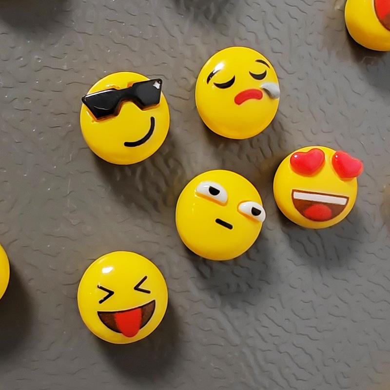 9pcs Cartoon Smiling Face Refrigerator Magnets Kitchen Home Office Whiteboards Decoration Ornaments