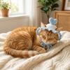 Heart-shaped Winter Dog Cap Adjustable Ties Crochet Cat Hat Cat Knitted Hat  for Kittens