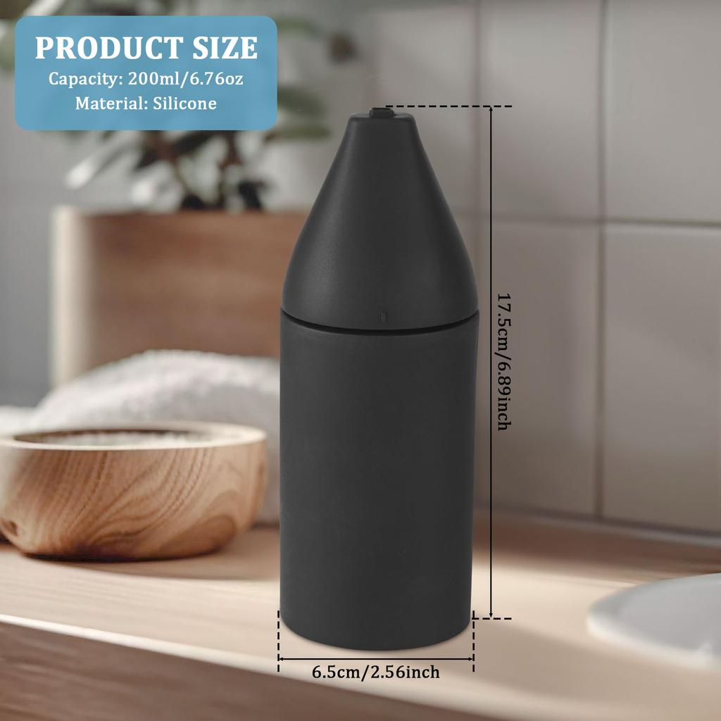 200ml Silicone Soap Dispenser Refillable Dish Soap Squeeze Bottle Leakproof Washing Liquid Shampoo Conditioner Dispenser