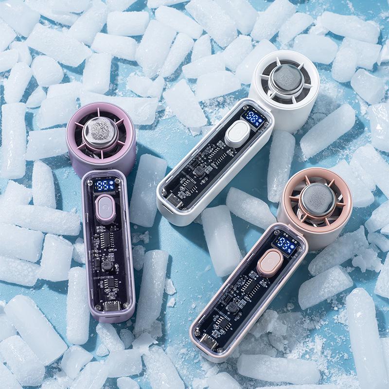 2026 Handheld Mini Cooling Fan: 100-Speed High-Power Portable Turbine for Outdoor Use.