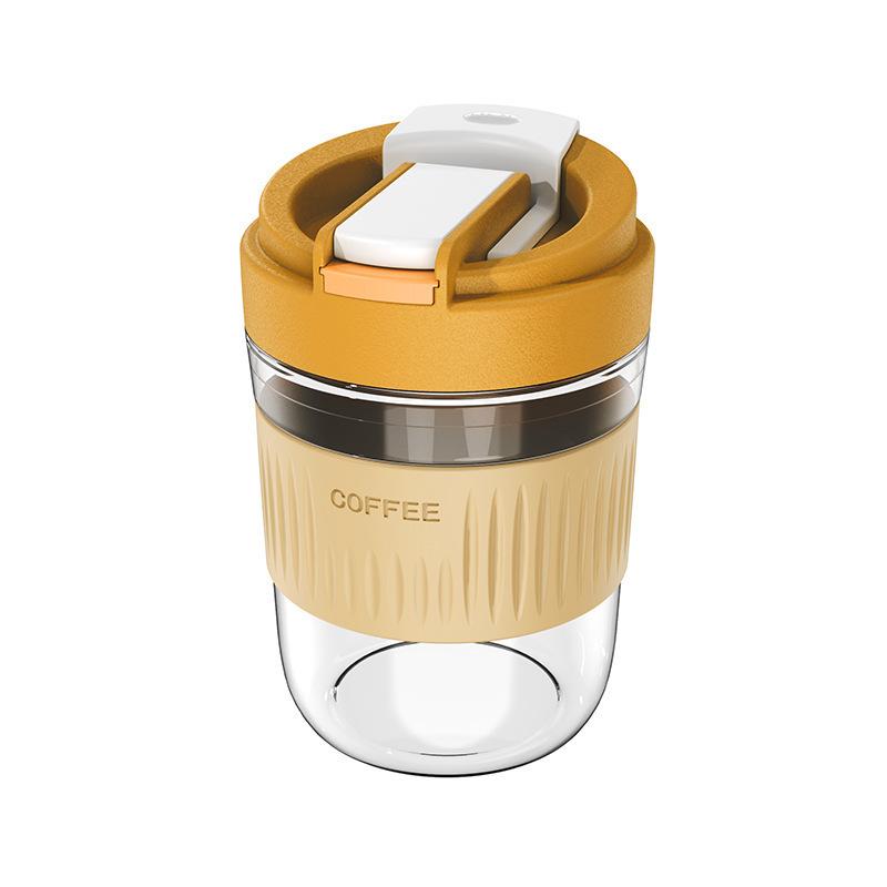 INS Style Portable Fashion Water Cup Glass Water Cup Double-layer Drink Cup Student Straw High Value Coffee Cups Gift Glass Cup