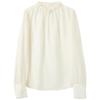 SanCai Women's Elegant Stand-Up Collar Lantern Sleeve Blouse