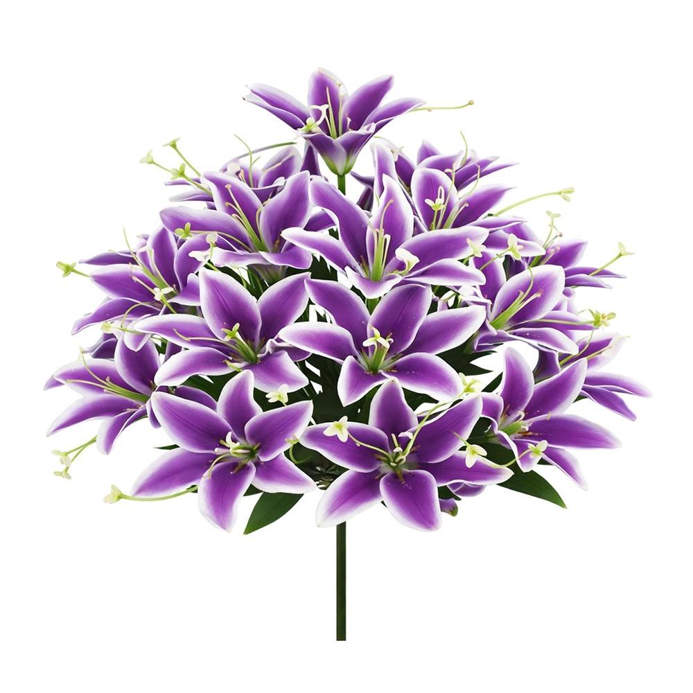 

18 Heads Artificial Lilis Floral Arrangement DIY Flower Fake Flowers Multicolor Realistic Simulation Flowers фиолетовый