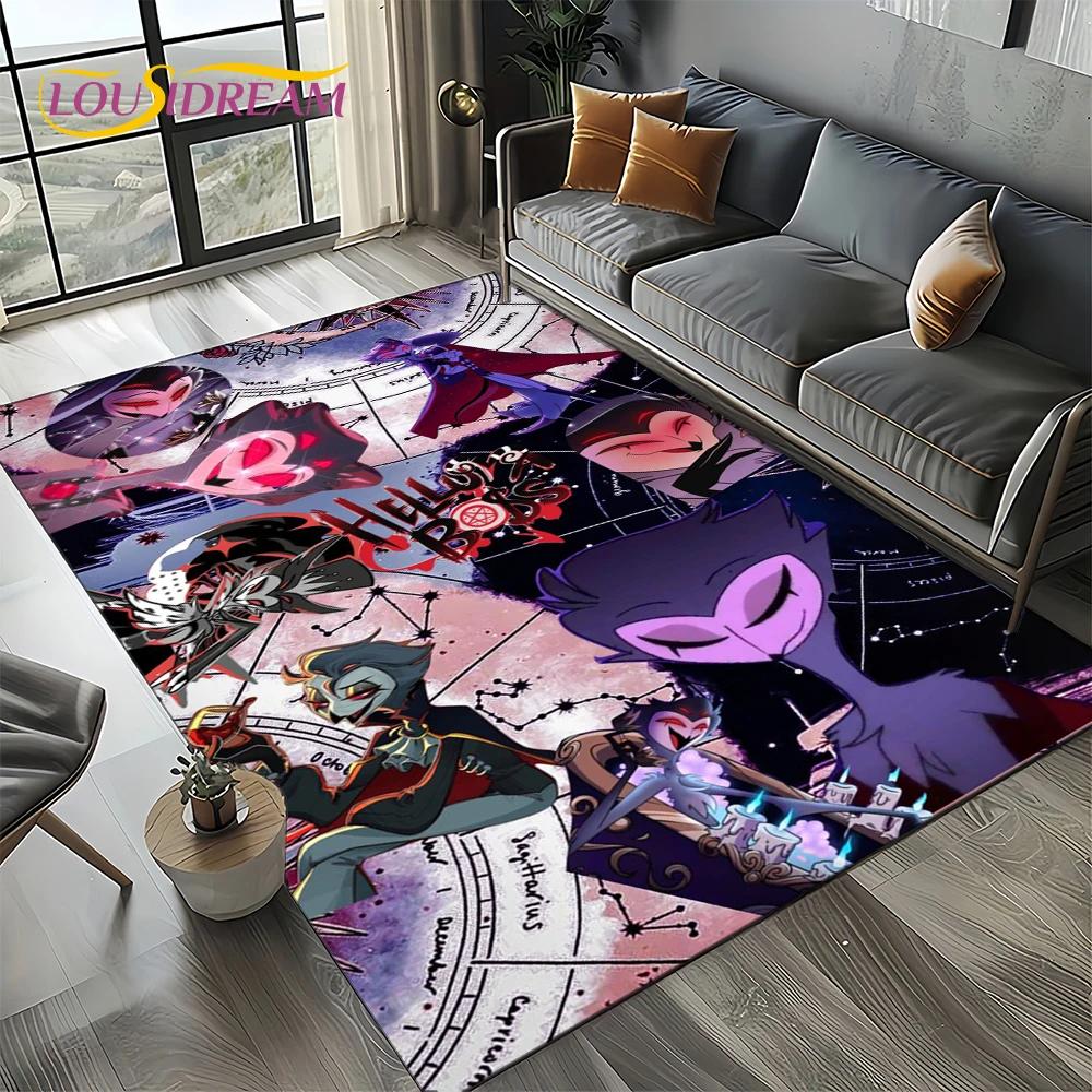 2025 H-Helluva Boss Blitzo Cartoon Carpet Rug for Bedroom Living Room Home Sofa Decoration,kids Game Play Decor Floor Mat Gift