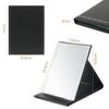 OWLKELA Tabletop Compact Folding Hand Small Stand Leather Shatter Black Mirror Mirror, Mirror, Mirror, Mirror, Cover, Resistant, Stylish, 1612cm,