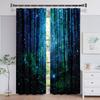 Natural Forest Snow Scene Exterior Door Thin Window Curtains for Kids Living Room Bedroom Bathroom Kicthen Cupboard Hooks2Pieces