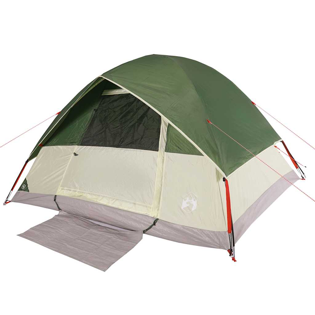 Dome Family Tent for 6 Persons Green Waterproof