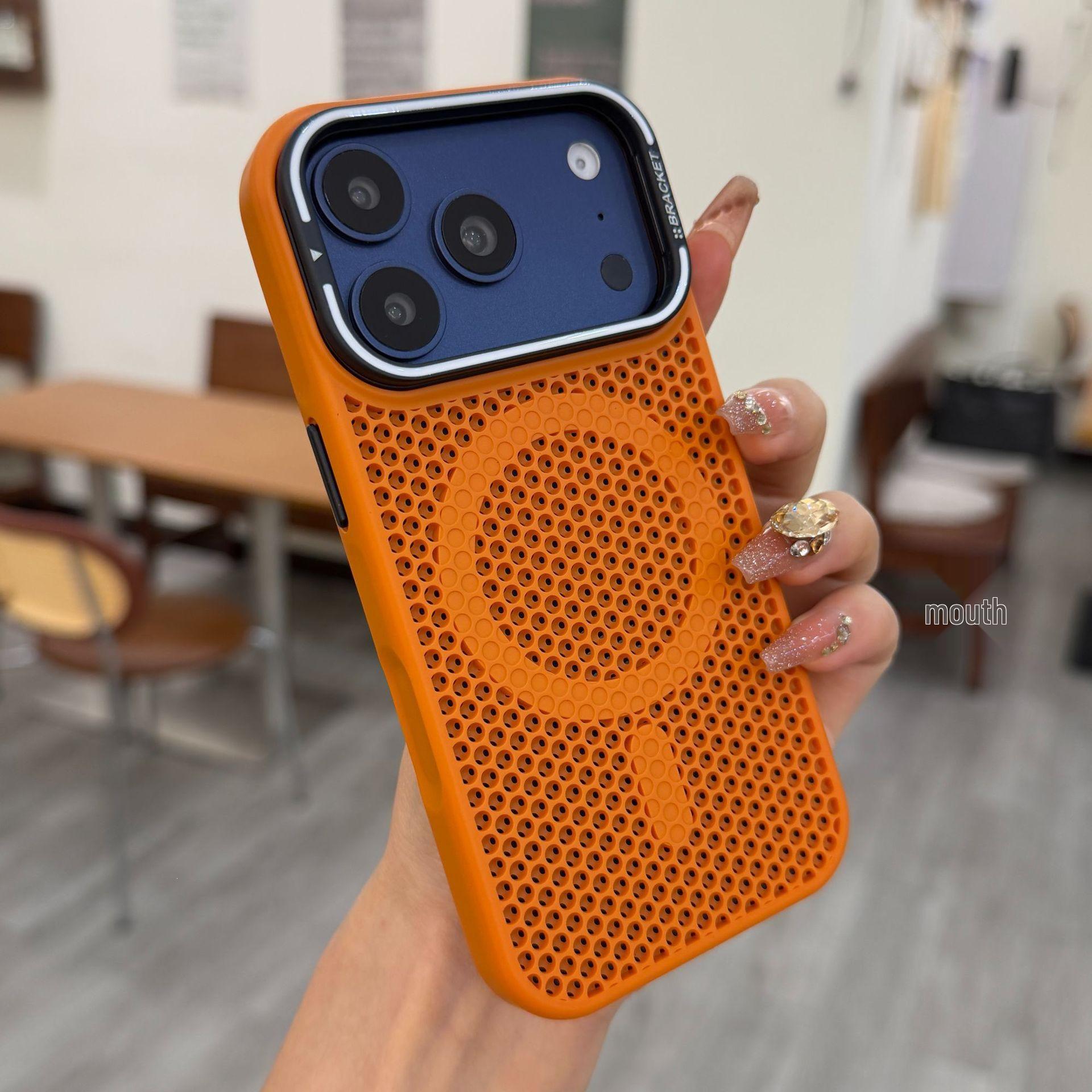 

iPhone 17 Pro Max Anti-Drop Magnetic Case with Heat Dissipation & Lens Stand - Compatible with Apple 13/14/15/16 iPhone 14 Pro Max