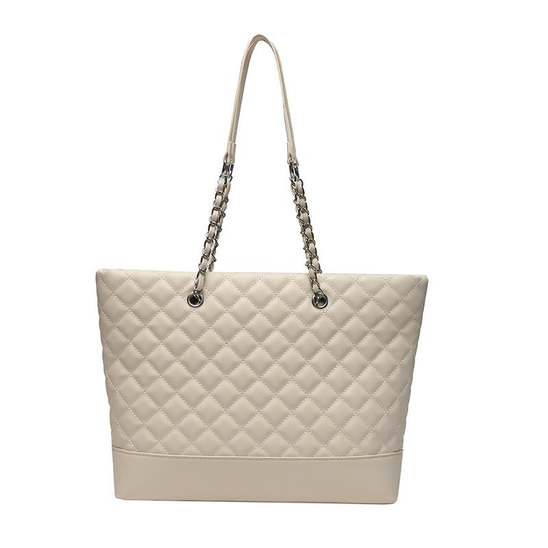 Big bag 2025 new shoulder bag large capacity women's fashion diamond chain portable tote bag simple messenger bag