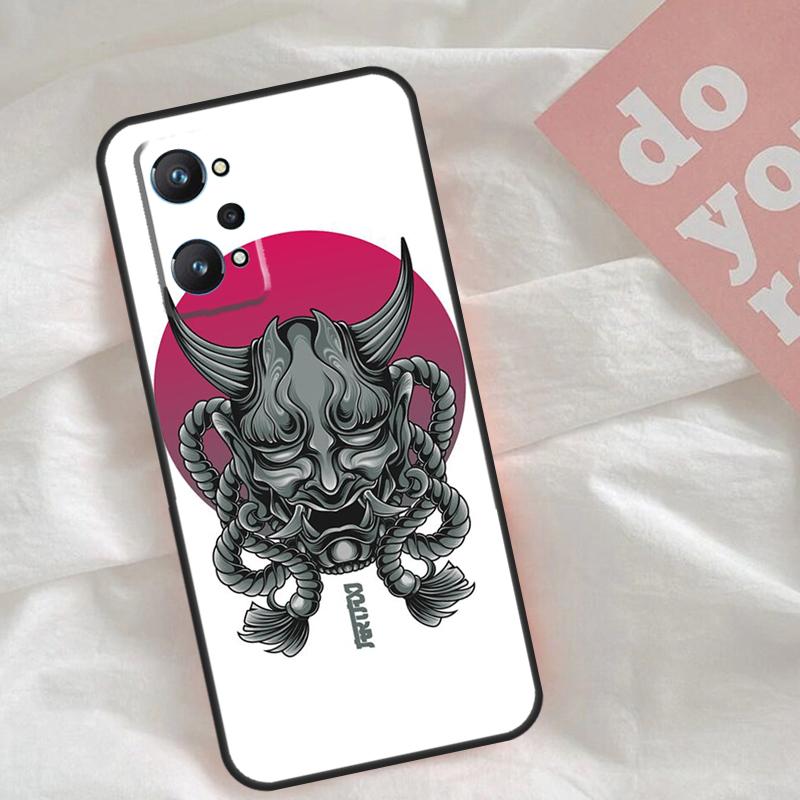 Samurai Oni Mask Case For Realme C51 C75 C63 C61 C55 C53 C35 C65 C67 C71 15 11 12 13 14 Pro Plus GT6 GT7 Pro