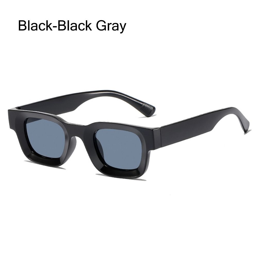 Trendy Thick Square Sunglasses Chunky Beach/Travel/Streetwear Rectangle Shades UV400 Protection Eyewear for Women & Men