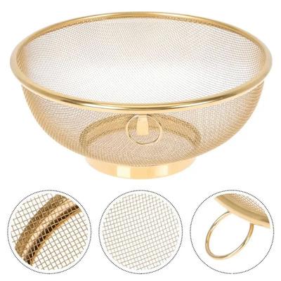 Rice Washing Mesh Kitchen Strainer Stainless Steel Fruit Sink Colander Mesh Colander Cooking Tools
