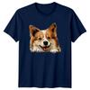 Cute Corgi Peekaboo Dog Lover Pet Breed Graphic TShirt