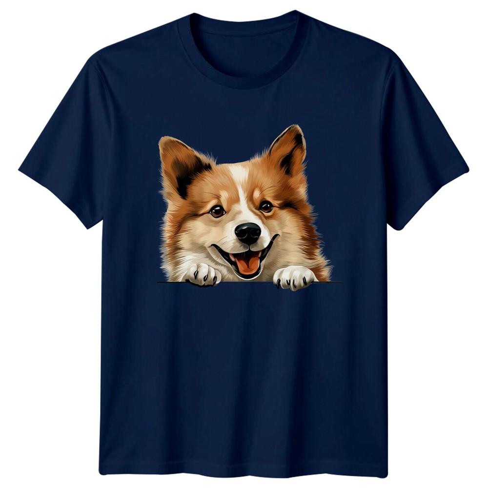Cute Corgi Peekaboo Dog Lover Pet Breed Graphic TShirt