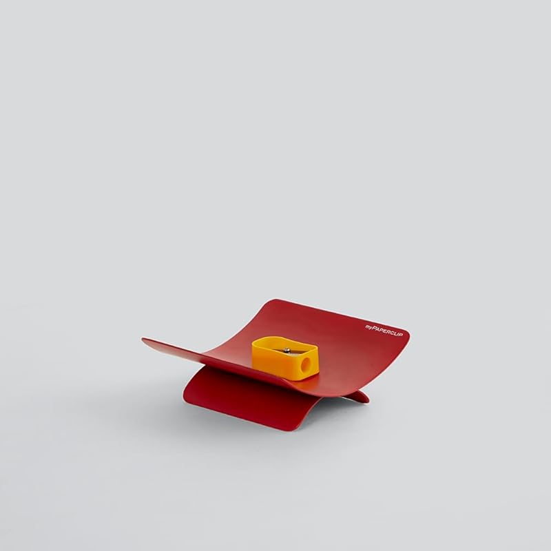 Mypaperclip Metal Tray Small, Galvanised Mild Steel, Powder Coated -Red 0