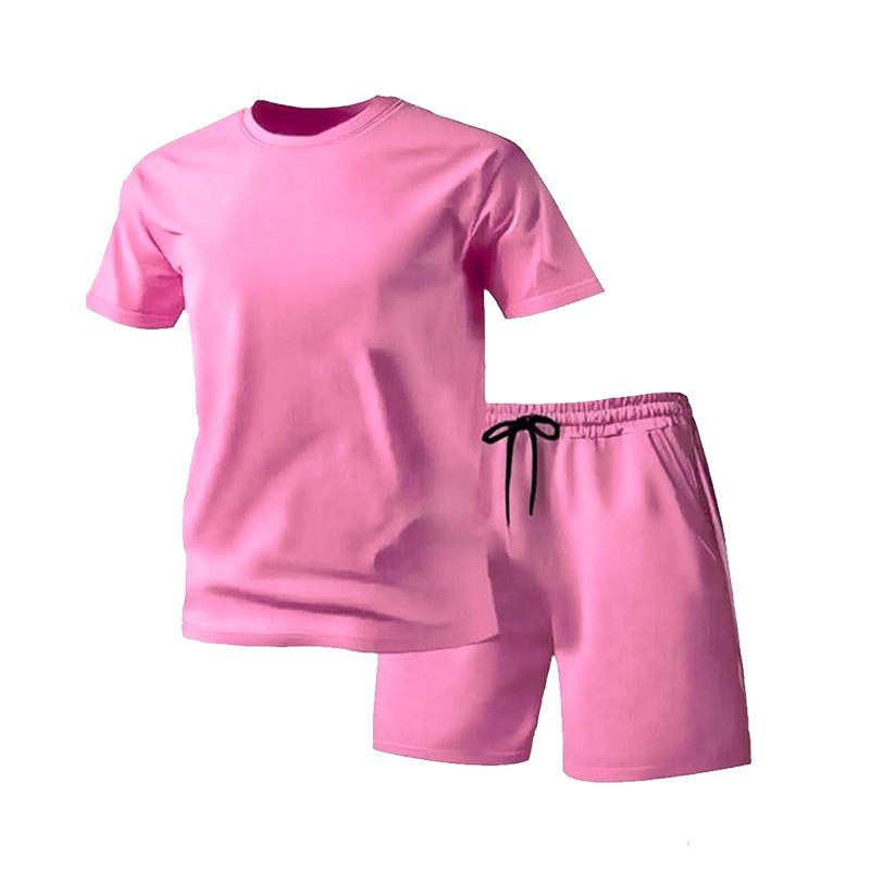 Men’s Summer 5-Point Shorts & Quick-Dry Breathable Sports Top Set